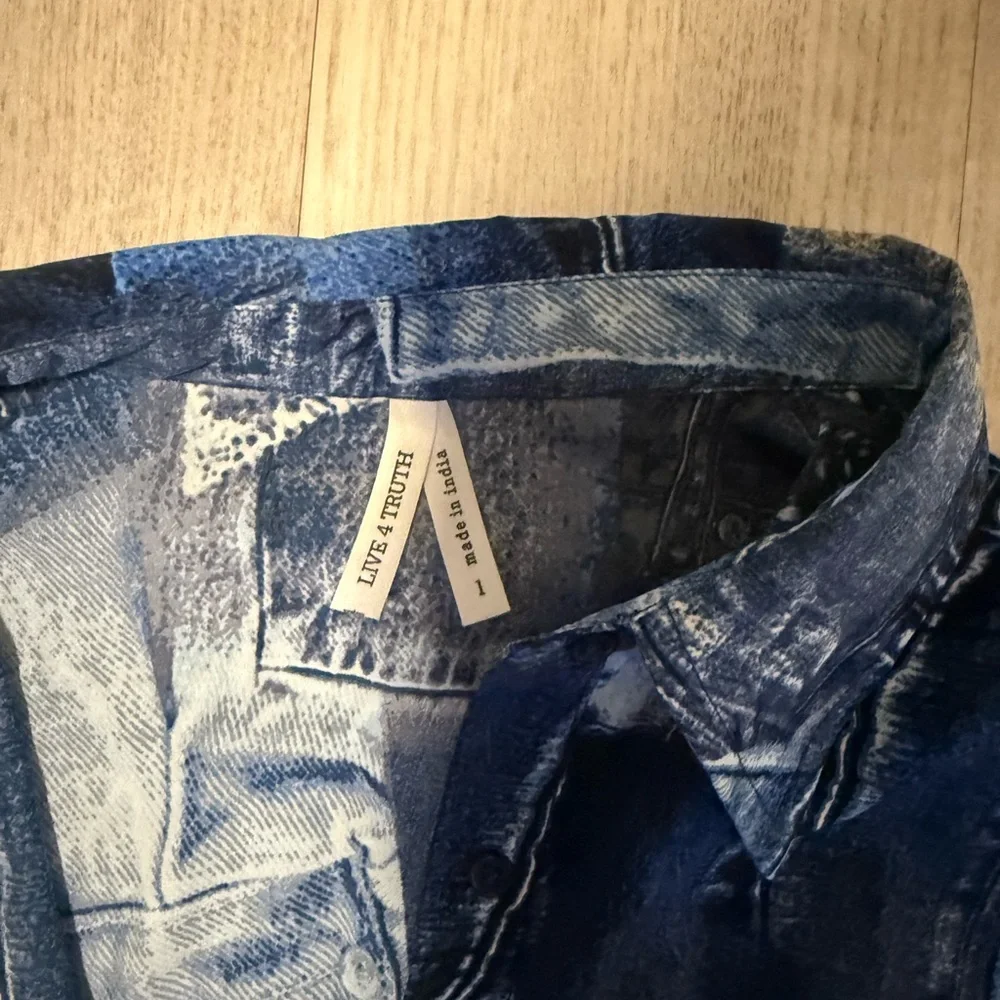 Live 4 Truth Indigo Patterned Shirt - Picture 6 of 7